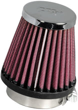 Load image into Gallery viewer, K&N Universal Chrome Filter 1 15/16 inch FLG / 3 inch Base / 2 inch Top / 3 inch Height