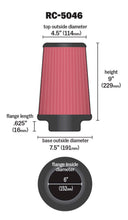 Load image into Gallery viewer, K&N Universal Chrome Filter 6 inch FLG / 7.5 inch Base / 4.5 inch Top / 9 inch Height