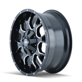 Mayhem 8015 Warrior 20x9 / 6x135 BP / 18mm Offset / 106mm Hub Black w/ Milled Spokes Wheel