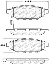StopTech Performance 08-10 WRX Rear Brake Pads