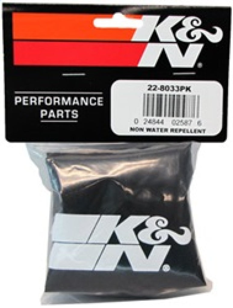 K&N PreCharger Tapered Air Filter Wrap Black 6in Height / 6in Diameter