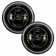 Load image into Gallery viewer, Oracle 7in High Powered LED Headlights - Black Bezel - ColorSHIFT No Controller